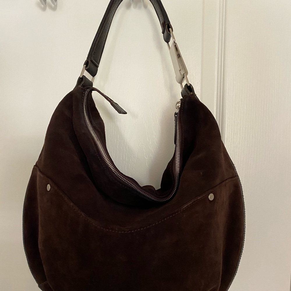 Furla Hobo Bag Dark Brown Like New